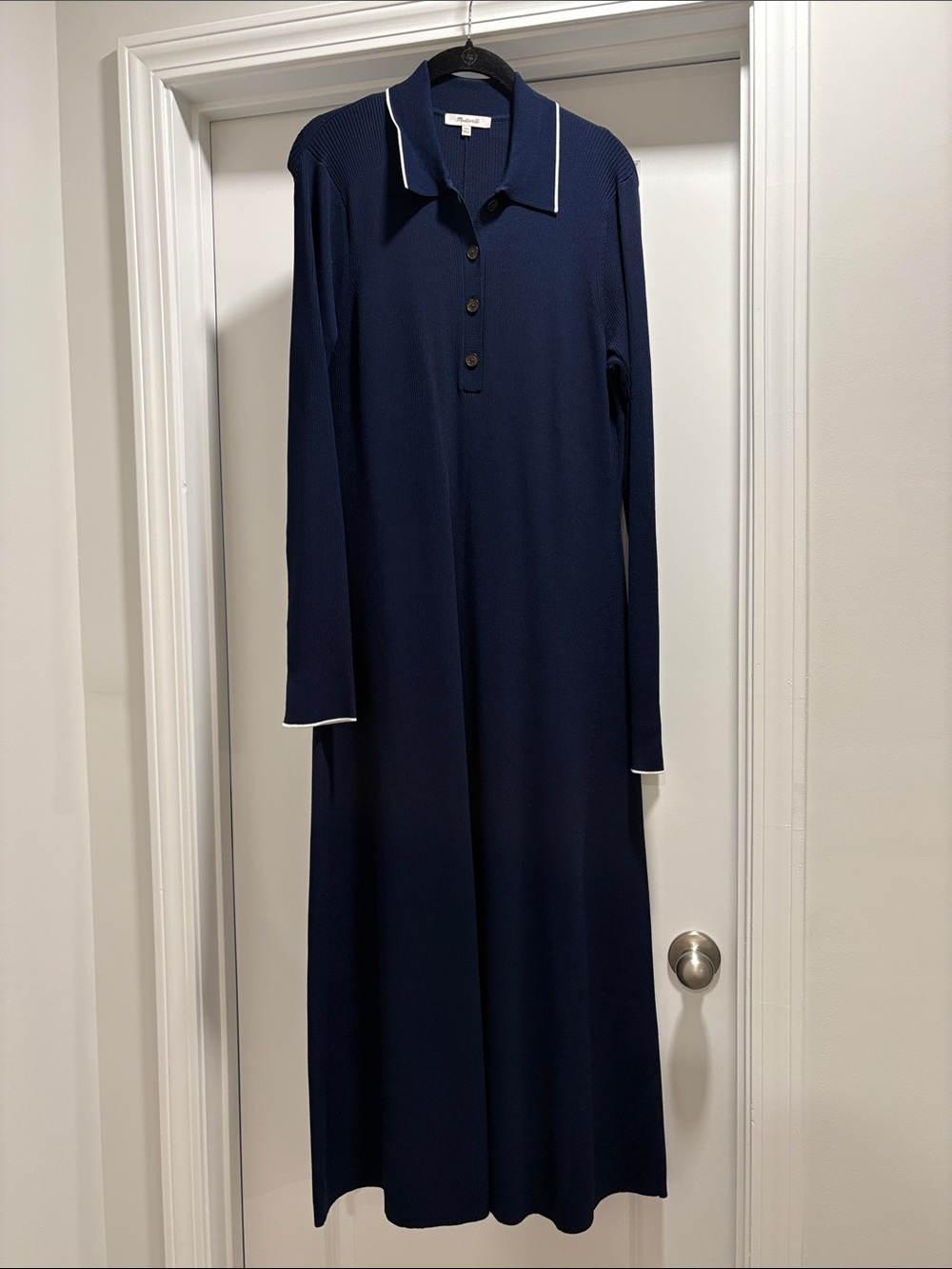Madewell Ribbed Long Sleeve Midi Dress